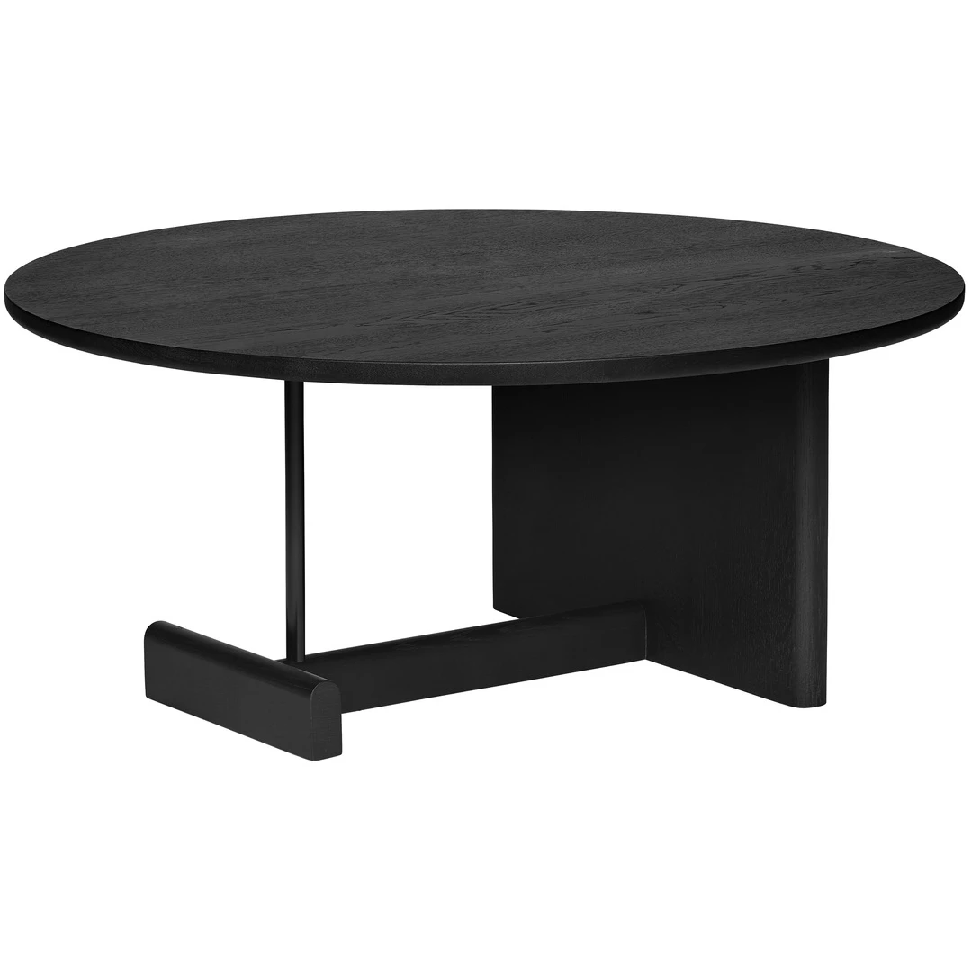 Fogia Koku Soffbord Runt H:35 Cm - Soffbord utomhus Ek Svartbetsad Ek