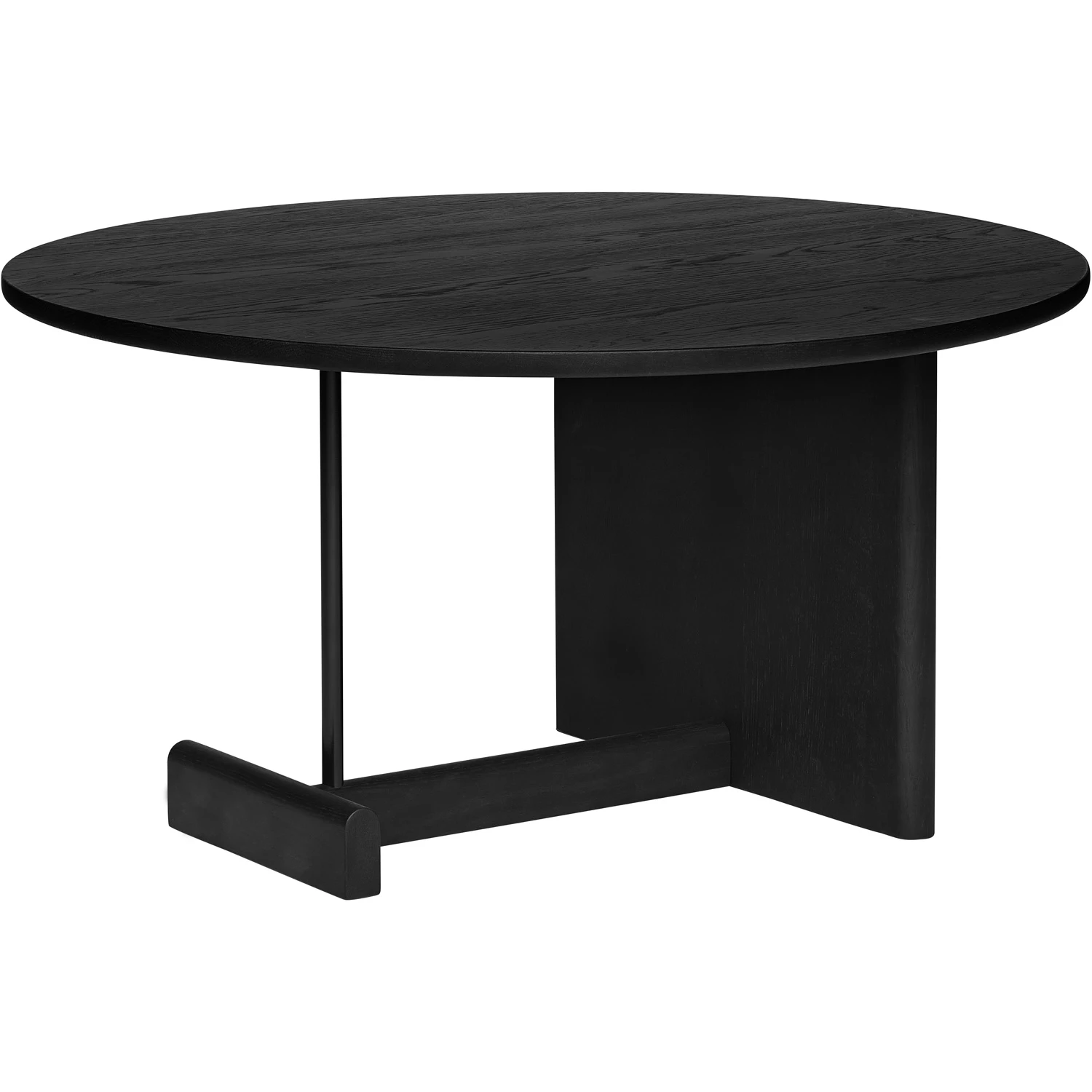 Fogia Koku Soffbord Runt H:42 Cm - Soffbord utomhus Ek Svartbetsad Ek