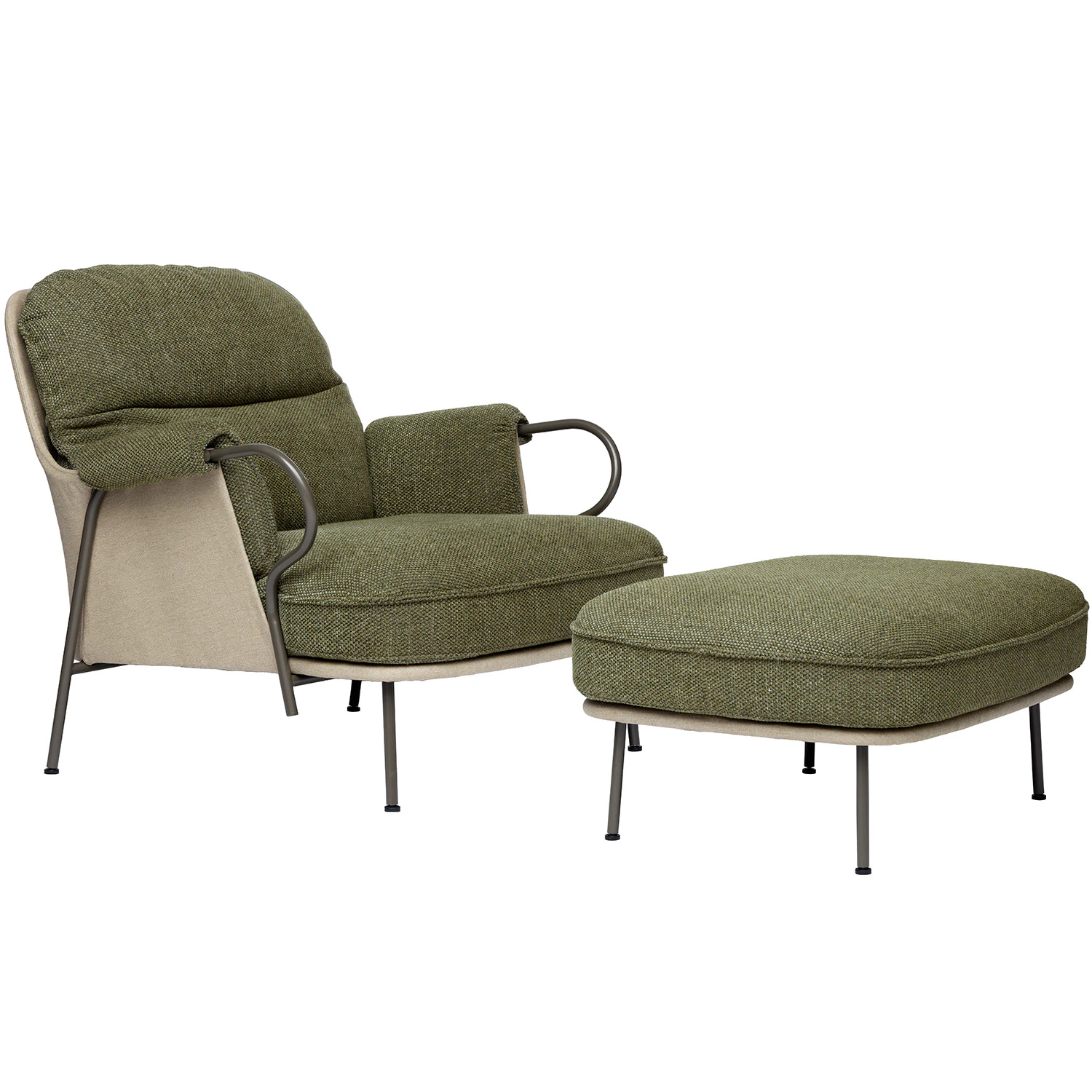 Fogia Lyra F&aring;t&ouml;lj Med Fotpall Safire 005 - Textil Gr&ouml;n