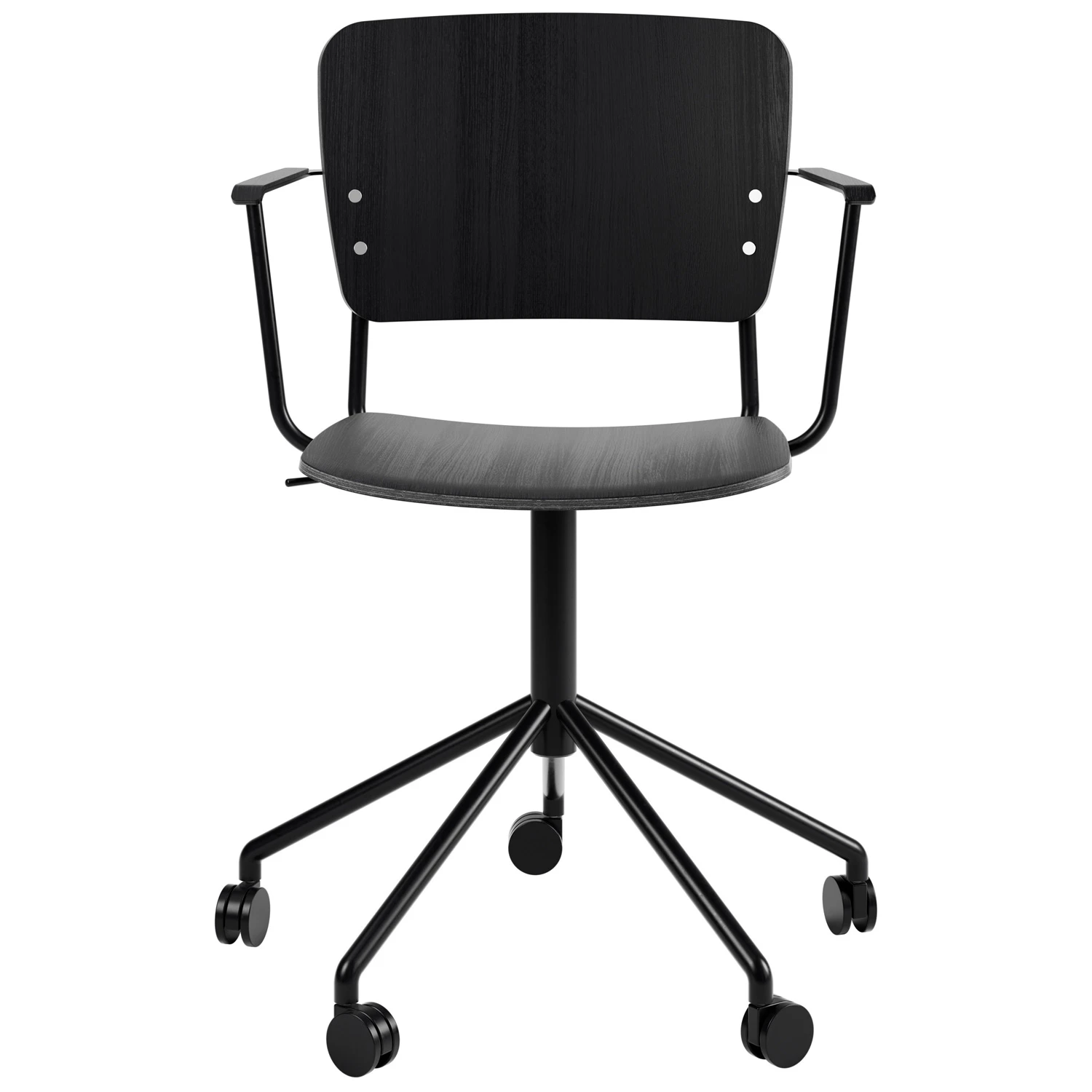 Fogia Mono Karmstol Svart Snurrunderrede Svartbetsad - Kontorsstolar Metall Svartlaserad