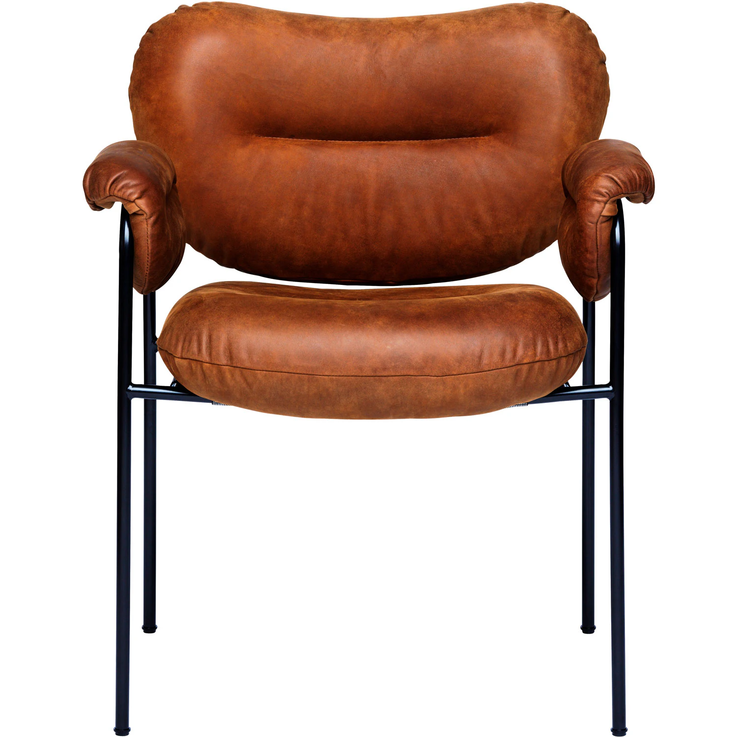 Fogia Bollo Stol Svarta Ben / Skinn - F&aring;t&ouml;ljer L&auml;der Vintage Rangers