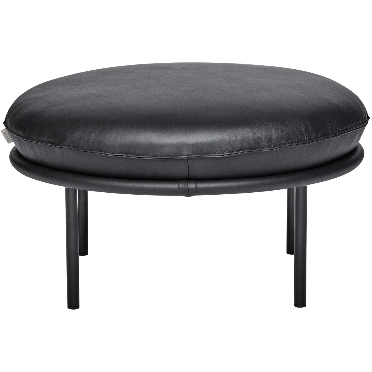 Fogia Tiki Pall a Ben / Skinn Elmosoft - Fotpallar L&auml;der Svart