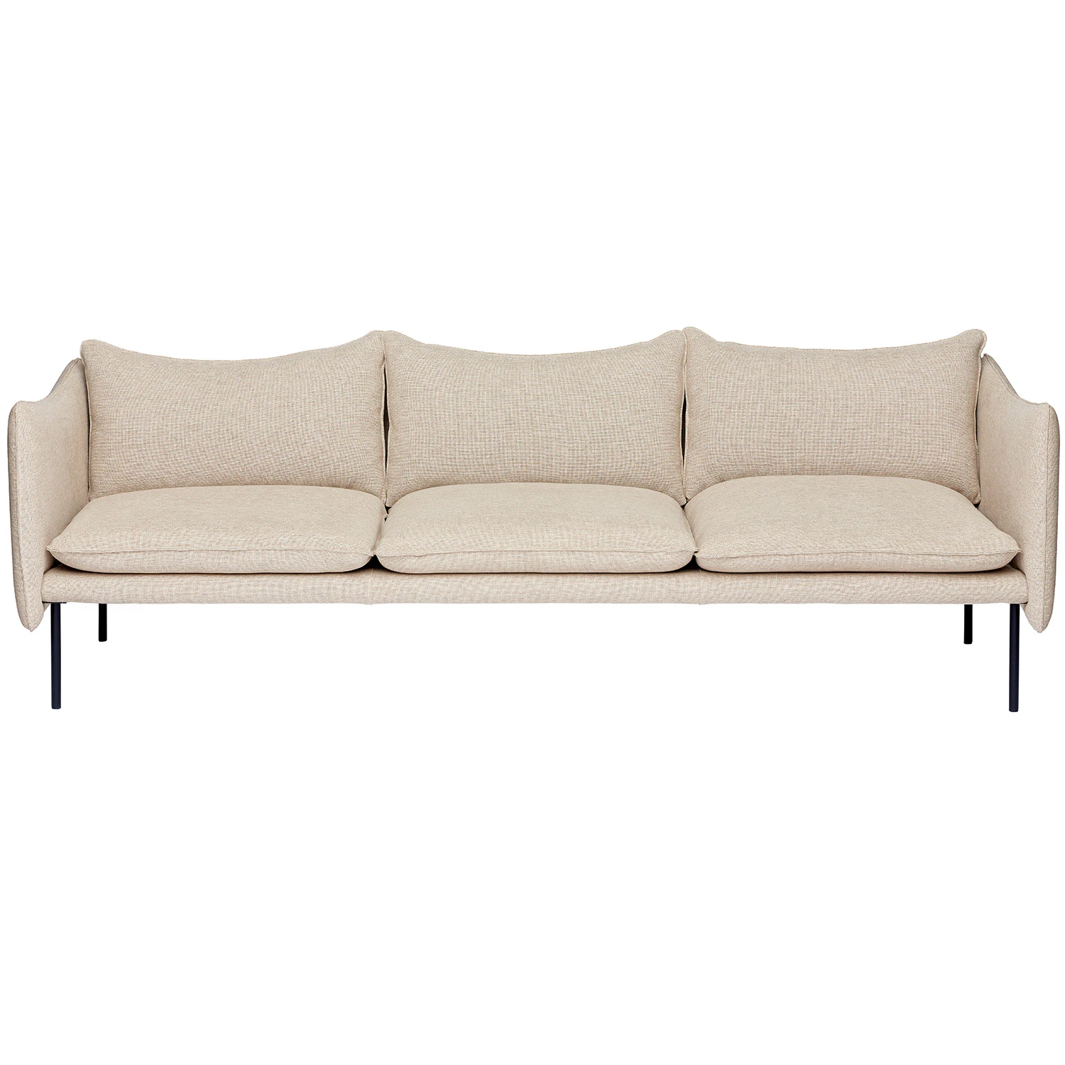 Fogia Tiki Soffa 3-sits Svarta Ben / - 3-sitssoffor L&auml;der Clay