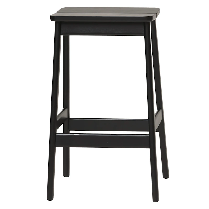 Angle Barpall 65 cm, Svartbetsad Bok