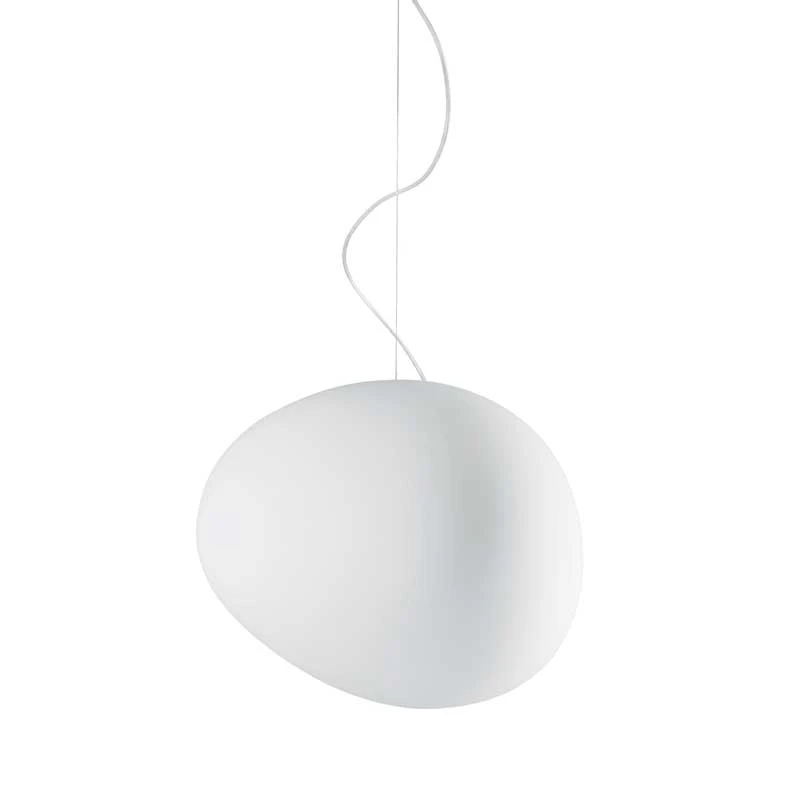 Foscarini Gregg Grande Pendel - Pendellampor Munblåst Glas Vit