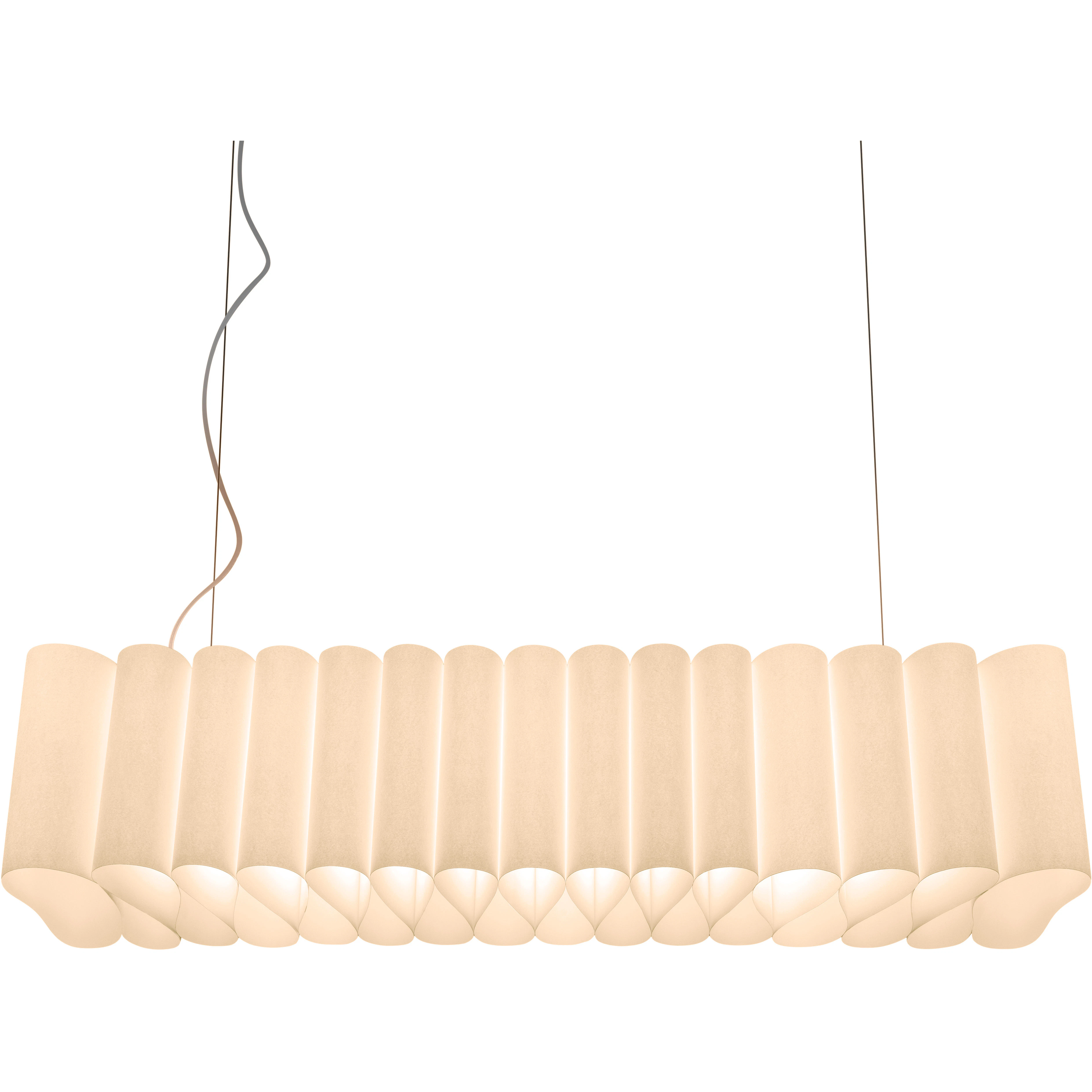 Foscarini Pli Linear Pendel - Pendellampor Papper Vit