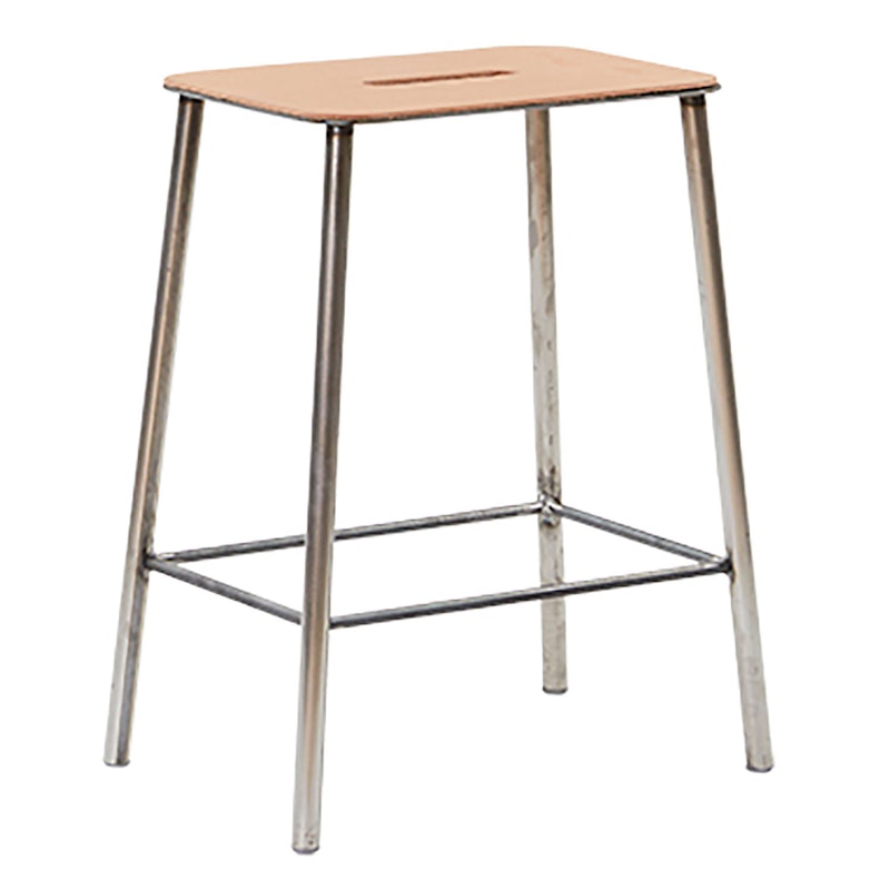 Adam Stool Pall 50 cm, Läder/Stål