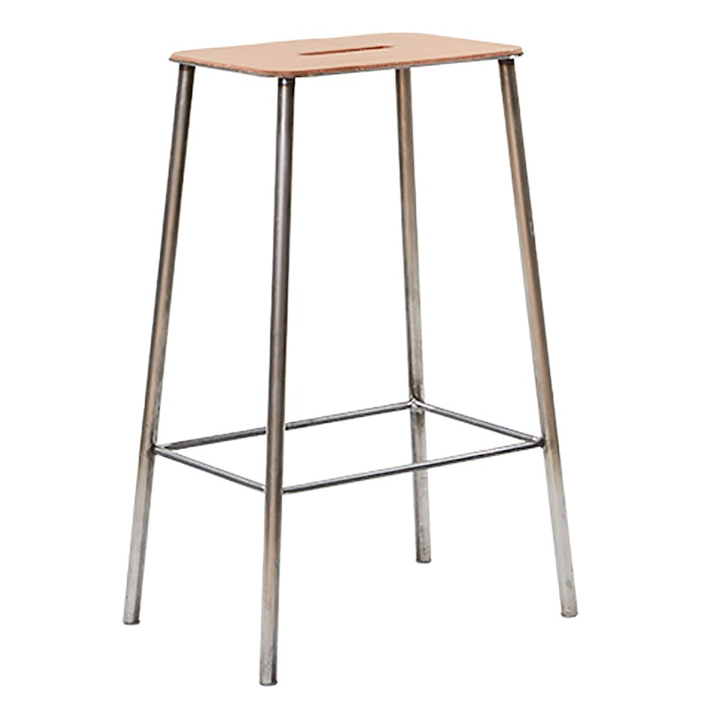 Adam Stool Barstol 65 cm, Läder/Stål