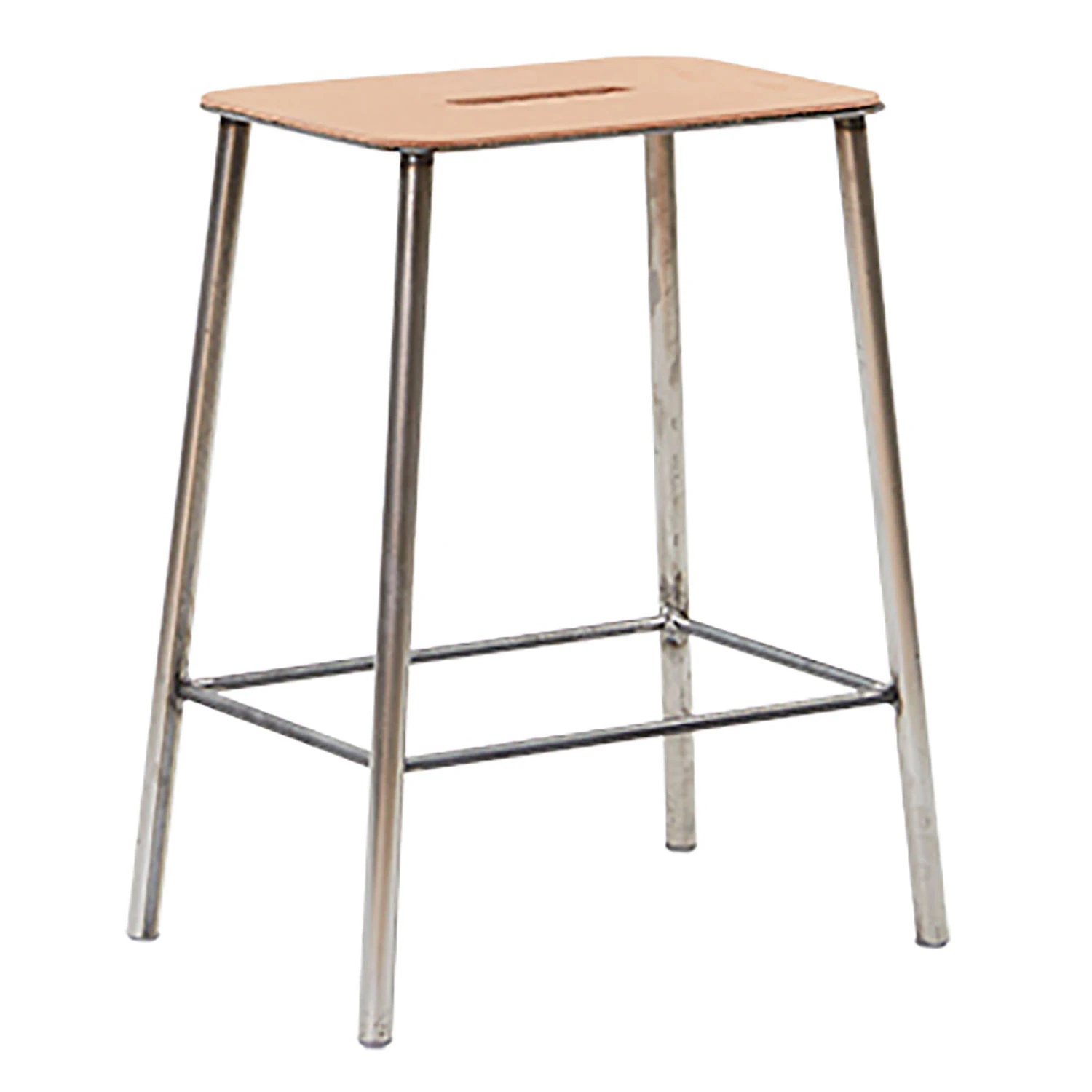 Frama Adam Stool Pall 50 Cm L&auml;der/ - Barstolar St&aring;l Natur