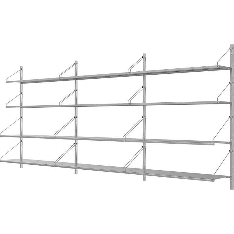 Library Hylla 108x246 cm, Rostfritt Stål