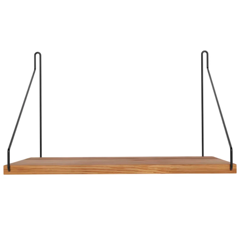 Single Hylla 27x40 cm, Svart / Ek