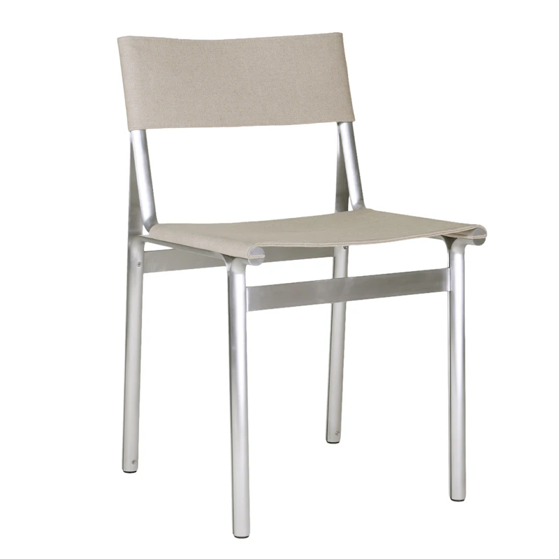 Union Stol, Aluminium / Sandstone Linen