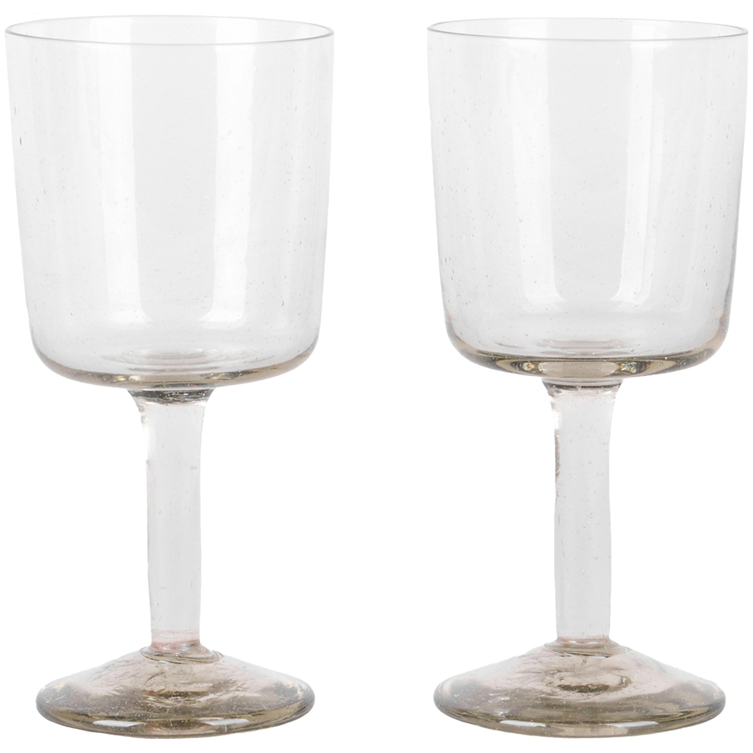 Frama Isle Vinglas 2-pack - Vinglas &Aring;tervunnet Glas Light smoke