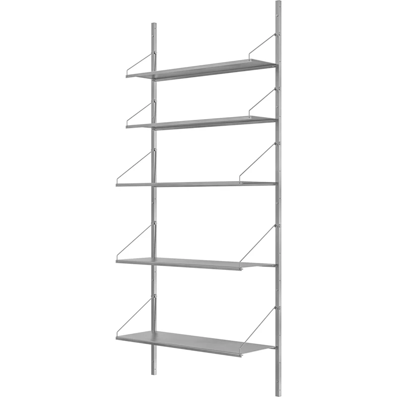 Library Hylla 185x80 cm, Rostfritt Stål