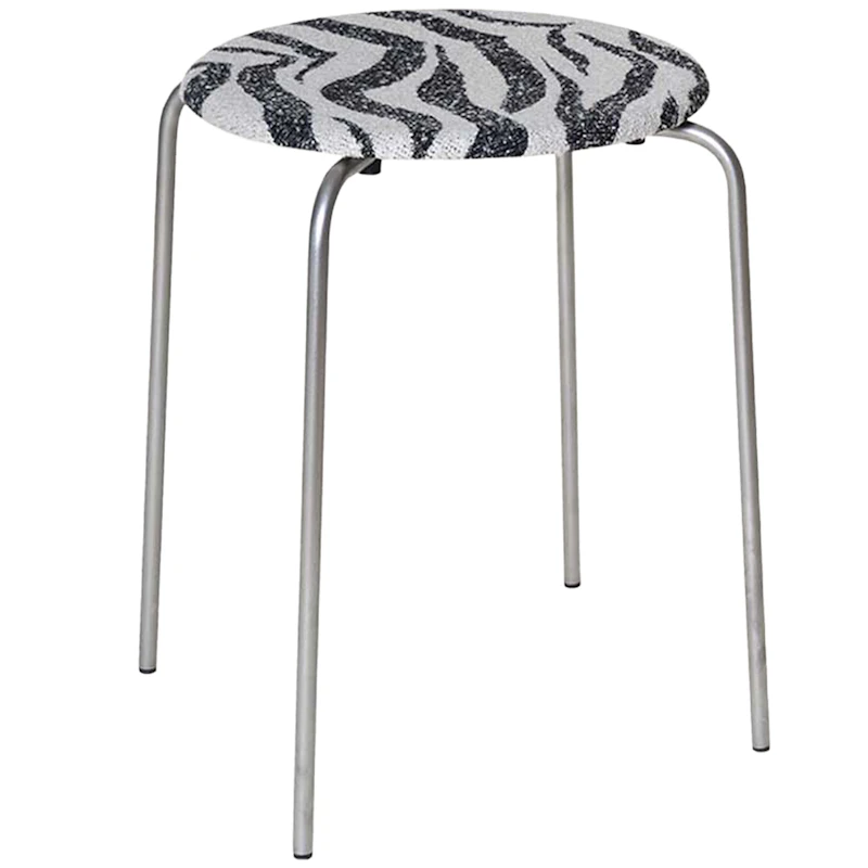 Petit Rond Pall, Rostfritt Stål / Zebra