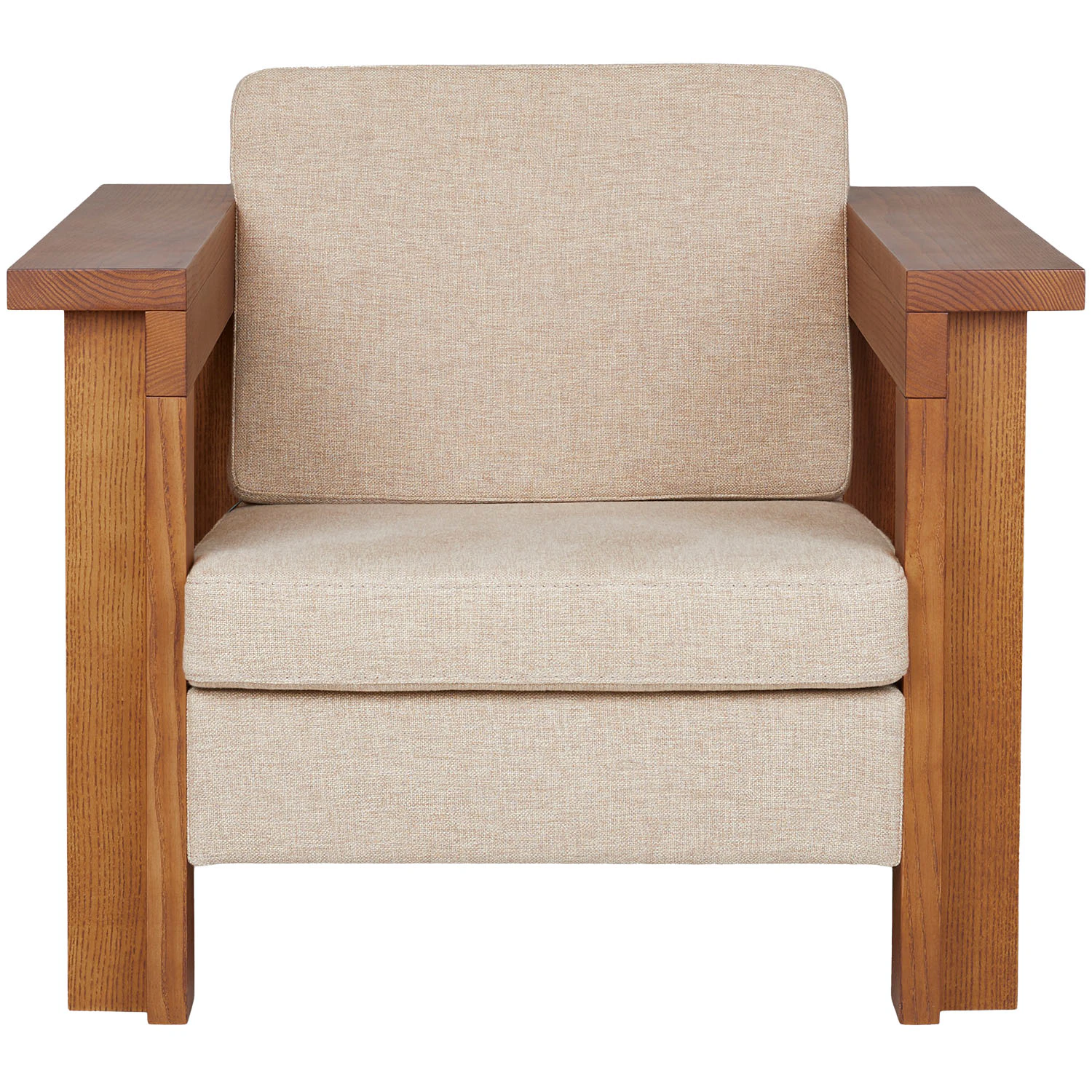 frama symmetry fåtölj oat / oljad ask - linne havre (beige)