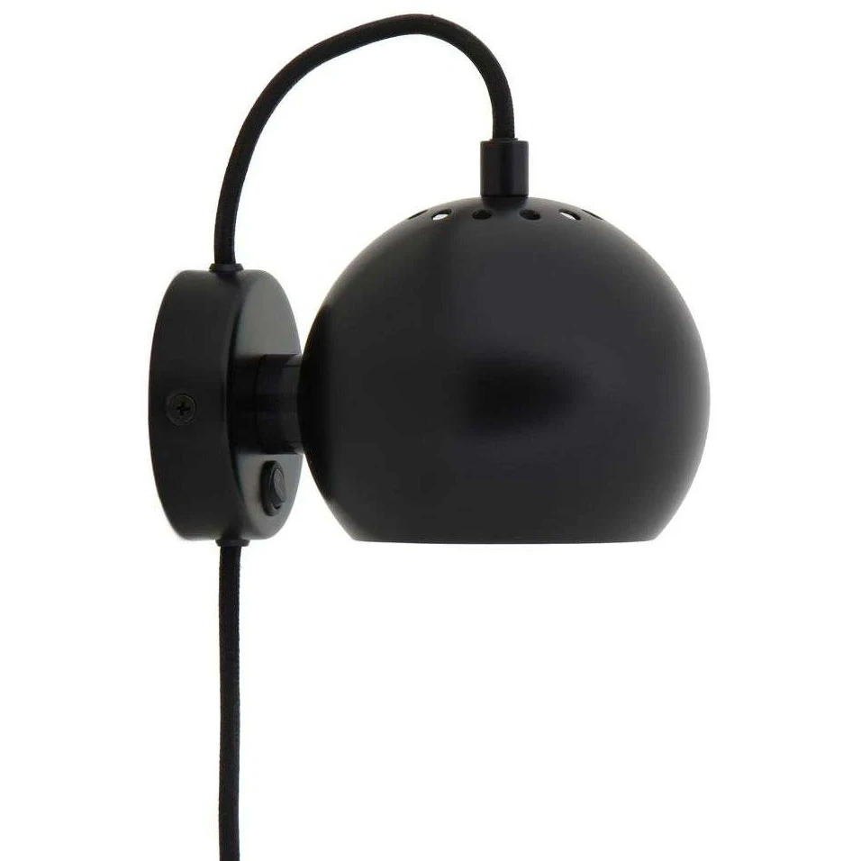 Frandsen Ball Magnet V&auml;gglampa Matt Black - V&auml;gglampor Metall Svart