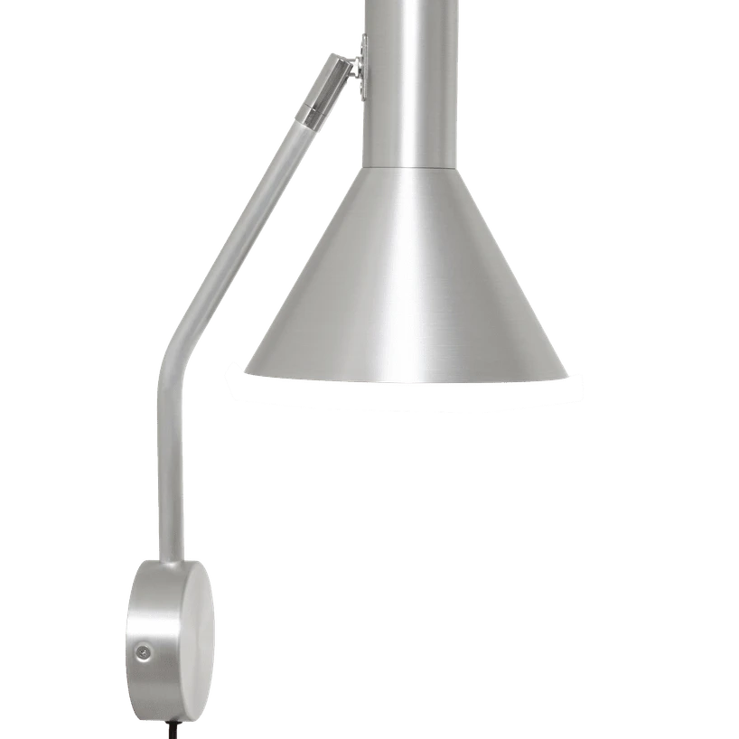 Frandsen Lyss V&auml;gglampa Borstad Aluminium - V&auml;gglampor St&aring;l Vanilj