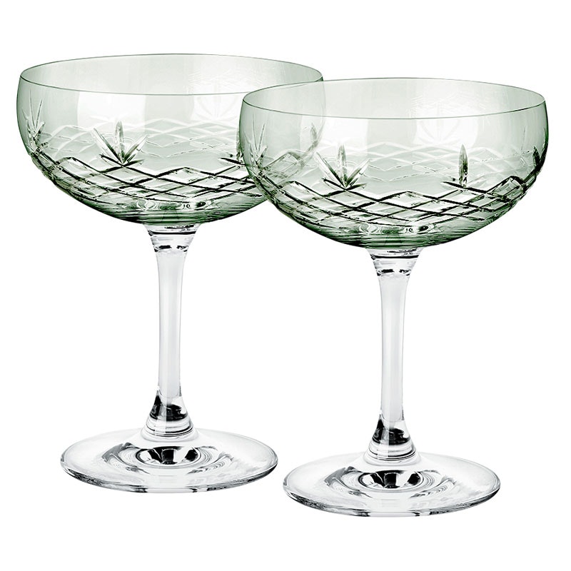 Crispy Gatsby Champagnekupa 2-Pack, Emerald