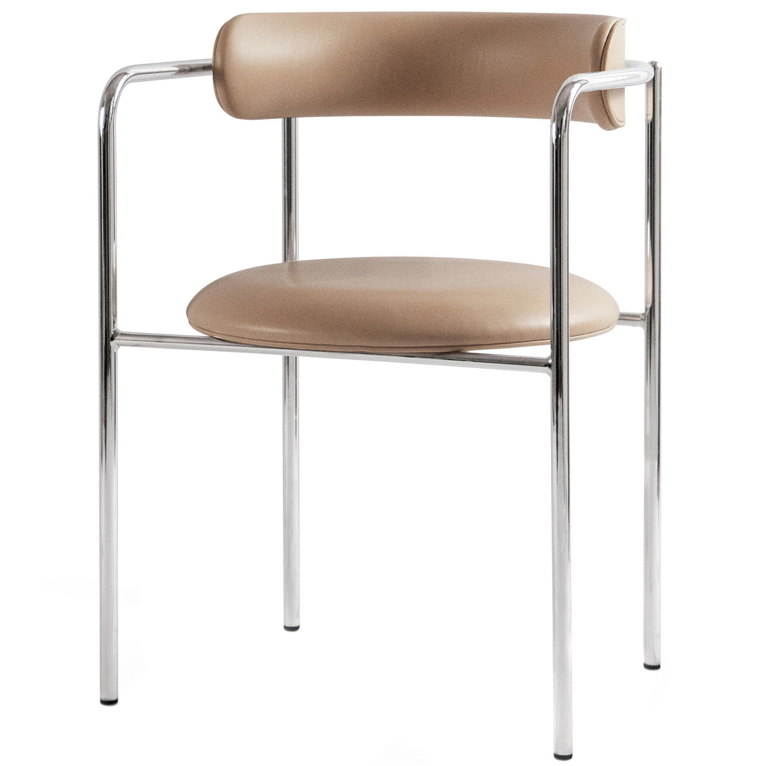 Friends & Founders Ff Karmstol L&auml;der / Krom - Stolar Anilinl&auml;der Tan