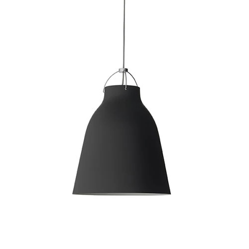 Fritz Hansen Caravaggio Taklampa P3 6m Kabel Matt - Pendellampor Aluminium Svart