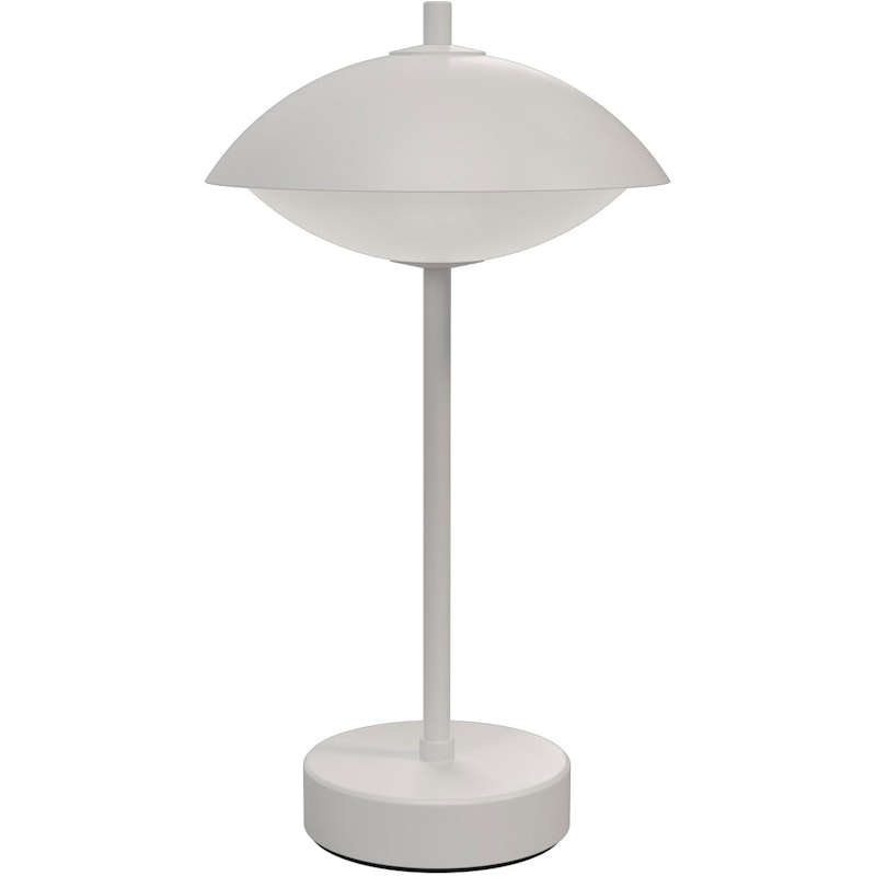 Clam Bordslampa Portabel, Vit