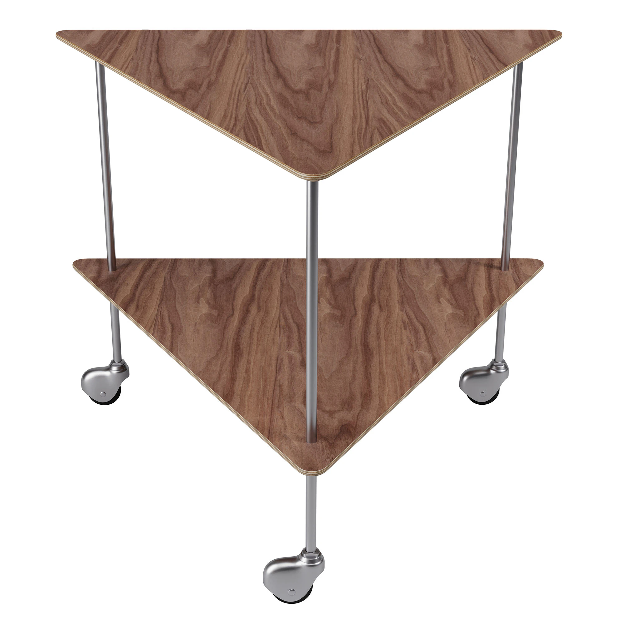 Fritz Hansen Trolley Sidobord - Sidobord & Avlastningsbord Rostfritt St&aring;l Valn&ouml;t