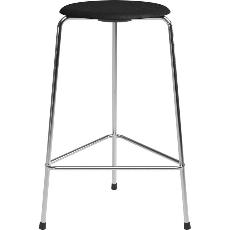 High Dot Barstol, Svart Ask / Krom