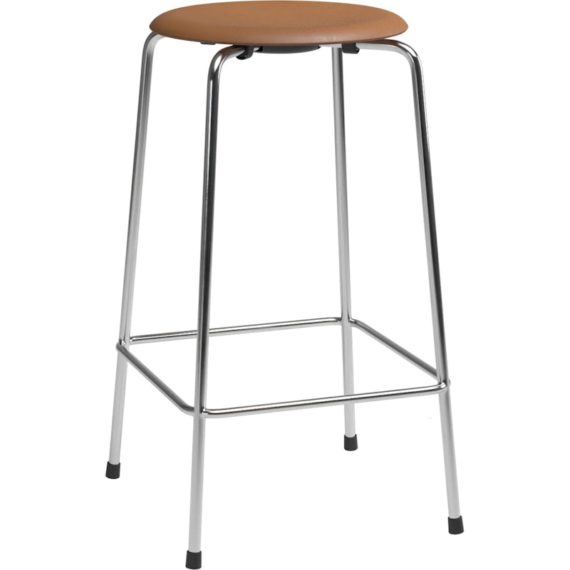 High Dot™ Barstol Med 4 Ben 65 cm, Krom / Brun