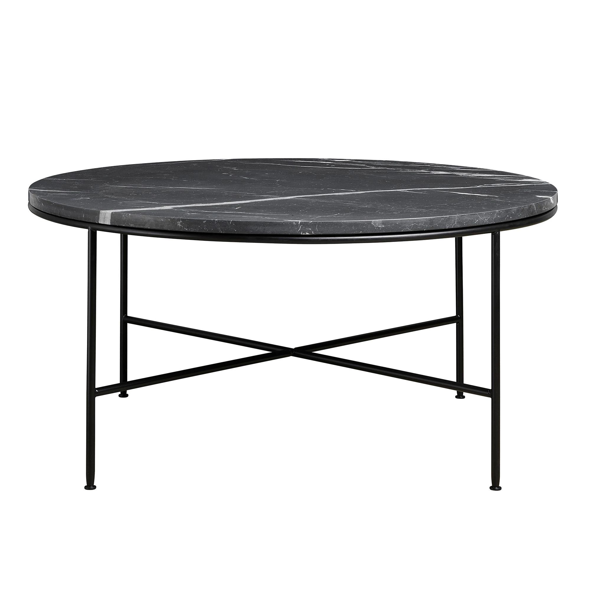 Fritz Hansen Planner Soffbord &Oslash;80 Cm Charcoal - Soffbord Marmor Svart