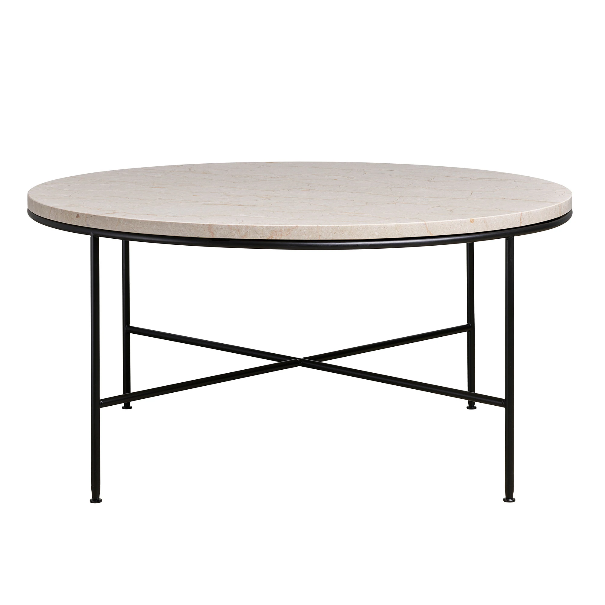 Fritz Hansen Planner Soffbord &Oslash;80 Cm Cream - Soffbord Marmor Svart