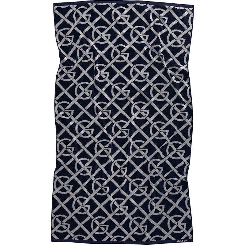 G-Pattern Strandhandduk 100x180 cm, Evening Blue