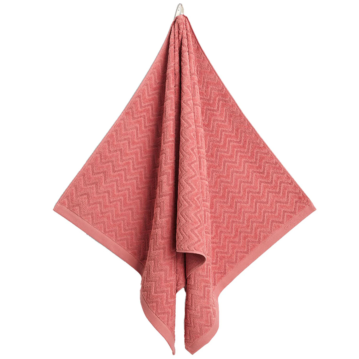 Gant Home Jacquard Herringbone Handduk 30x50 Cm - Handdukar & Badlakan Bomull Faded Brick