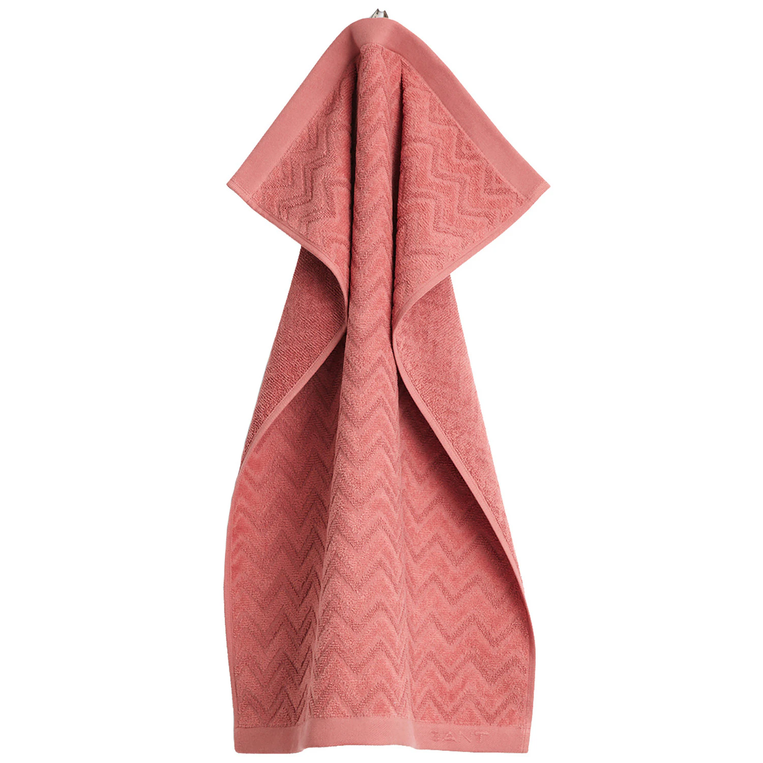 Gant Home Jacquard Herringbone Handduk 50x70 Cm - Handdukar & Badlakan Bomull Faded Brick