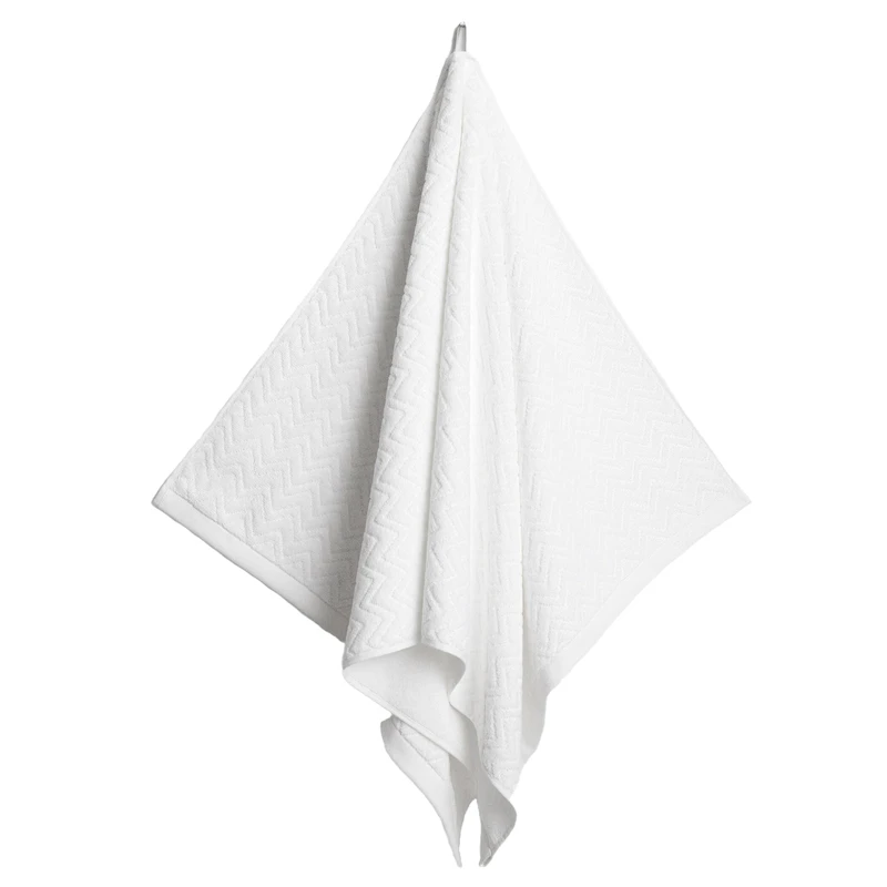 Jacquard Herringbone Handduk 50x70 cm, Anchor Grey