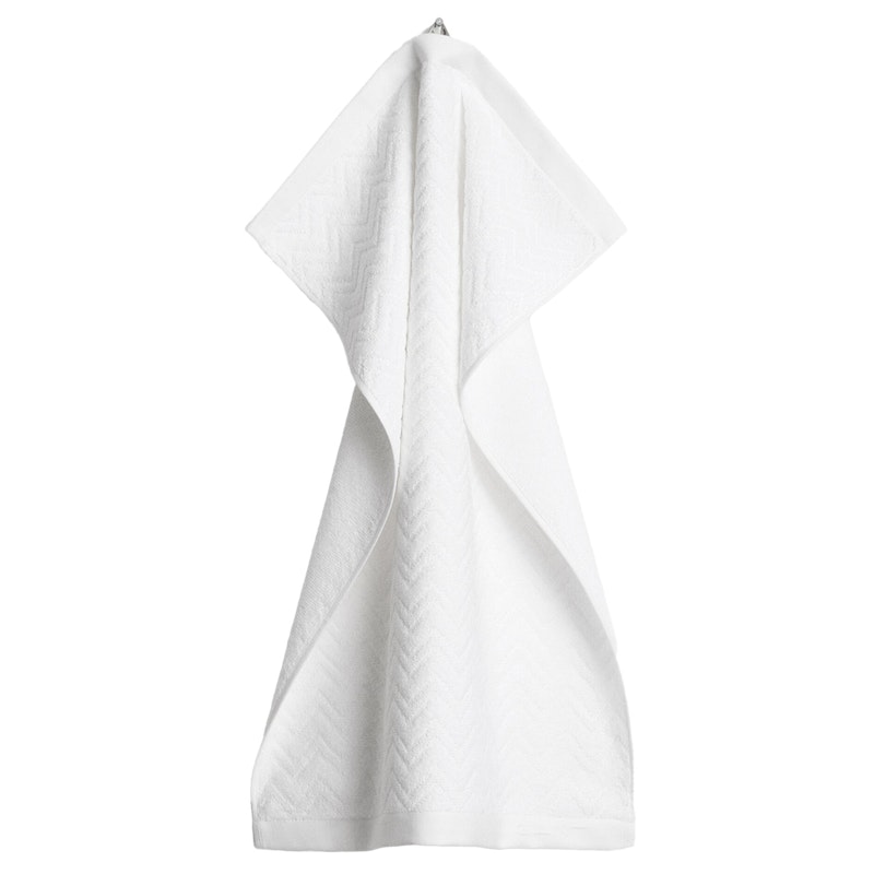 Jacquard Herringbone Towel 30X50, Faded Brick Handduk 30x50 cm, Vit