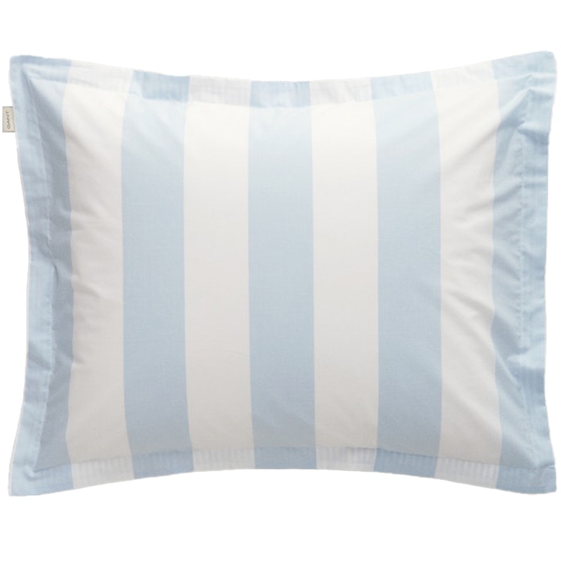 Percale Stripe Örngott, Rich Blue