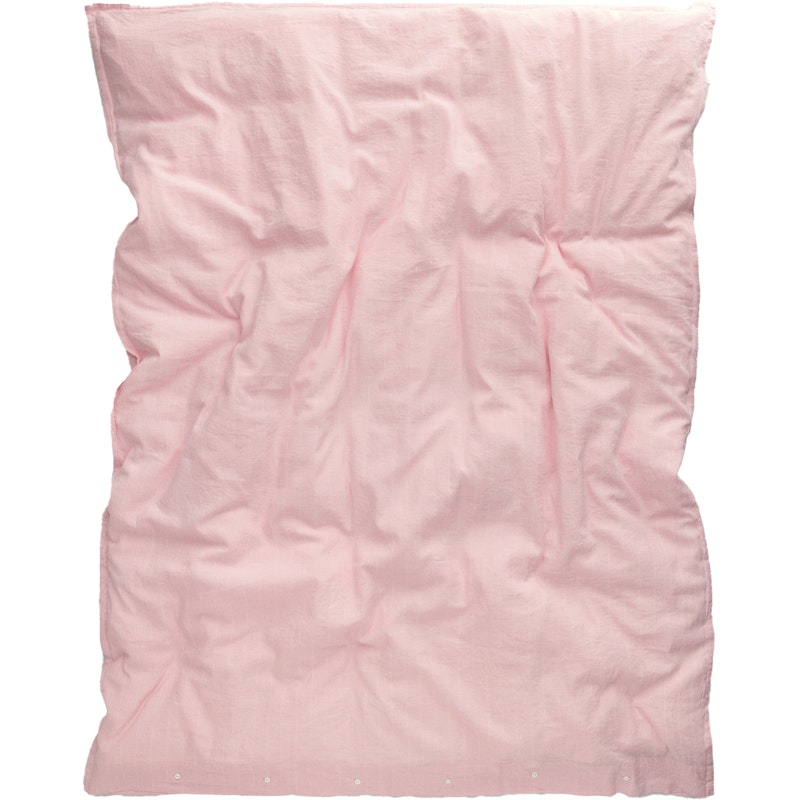 Pinstripe Påslakan 150x210 cm, Fresh Pink