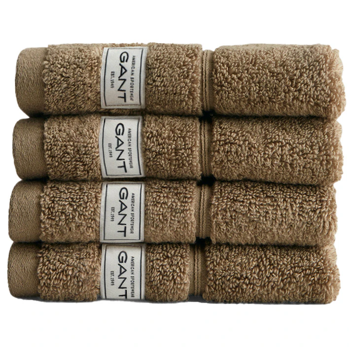 Gant Home Premium Handdukar 30x30 Cm 4-pack - Handdukar & Badlakan Ekologisk Bomull Cold Beige