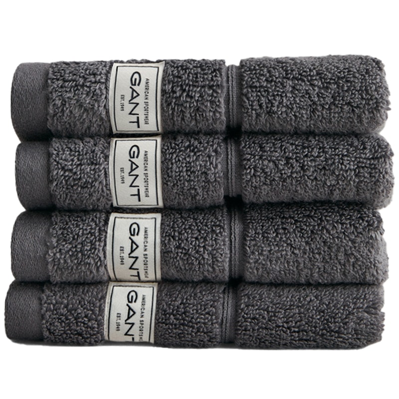 Premium Handdukar 30x30 cm 4-pack, Anchor Grey