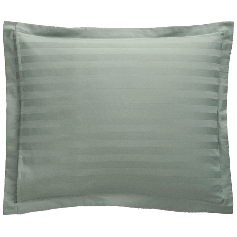 Sateen Stripe Örngott 50x60 cm, Clay Green