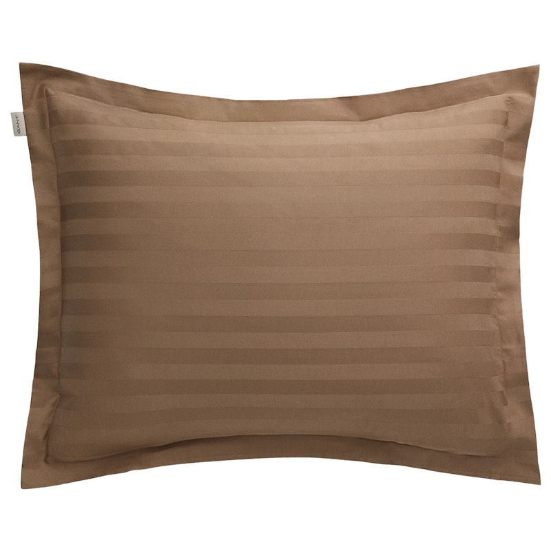 Sateen Stripe Örngott 50x60 cm, Taupe Beige