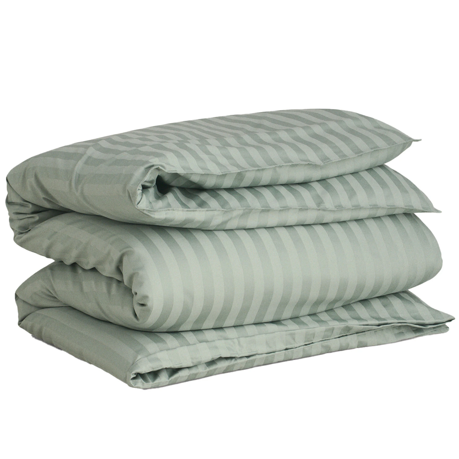 Gant Home Sateen Stripes Påslakan 220x220 Cm - Påslakan Bomull Clay Green