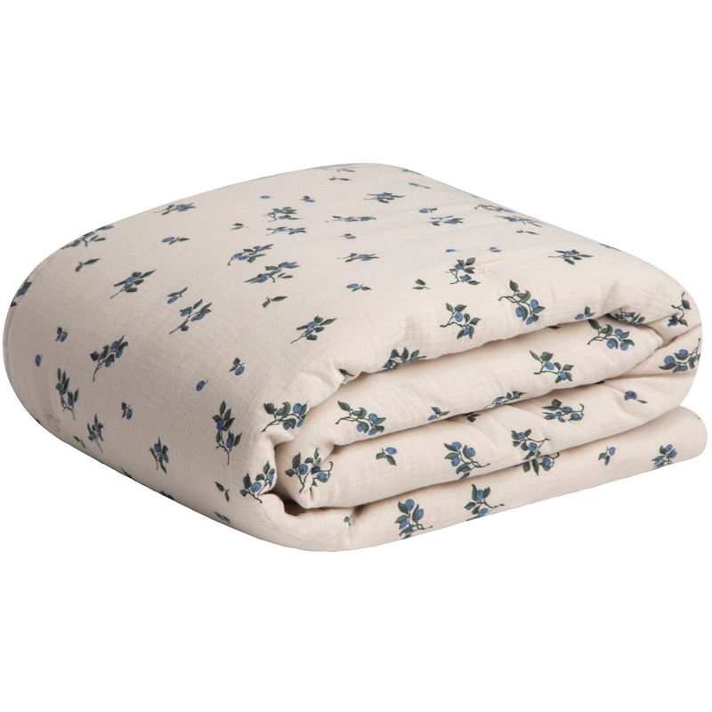 Blueberry Muslin Vadderad Filt, 100x140 cm