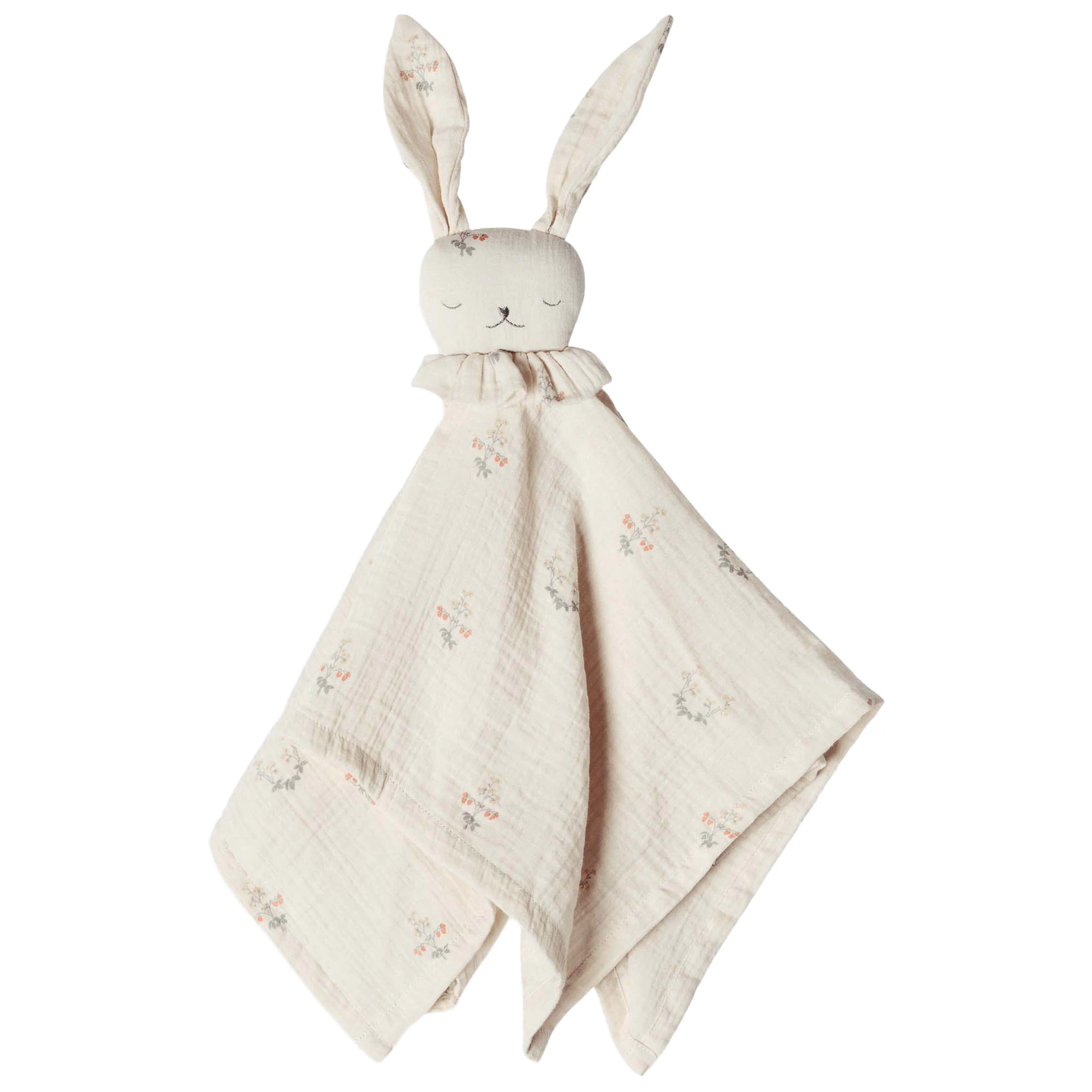 Garbo & Friends La Fraise Muslin Snuttefilt Kanin 48x48 Cm - Barnfiltar Ekologisk Bomull Beige