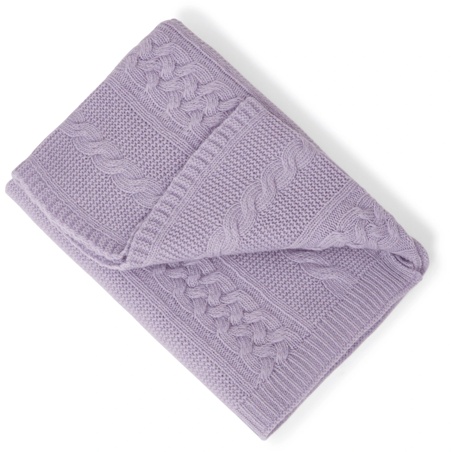 Garbo & Friends Filt Stickad 70x100 Cm - Barnfiltar Ull Lilac