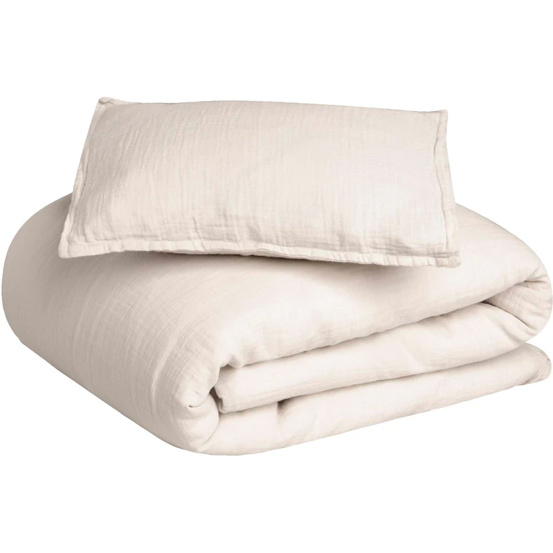 Eggshell Muslin Bäddset Baby, 70x80 + 28x35 cm