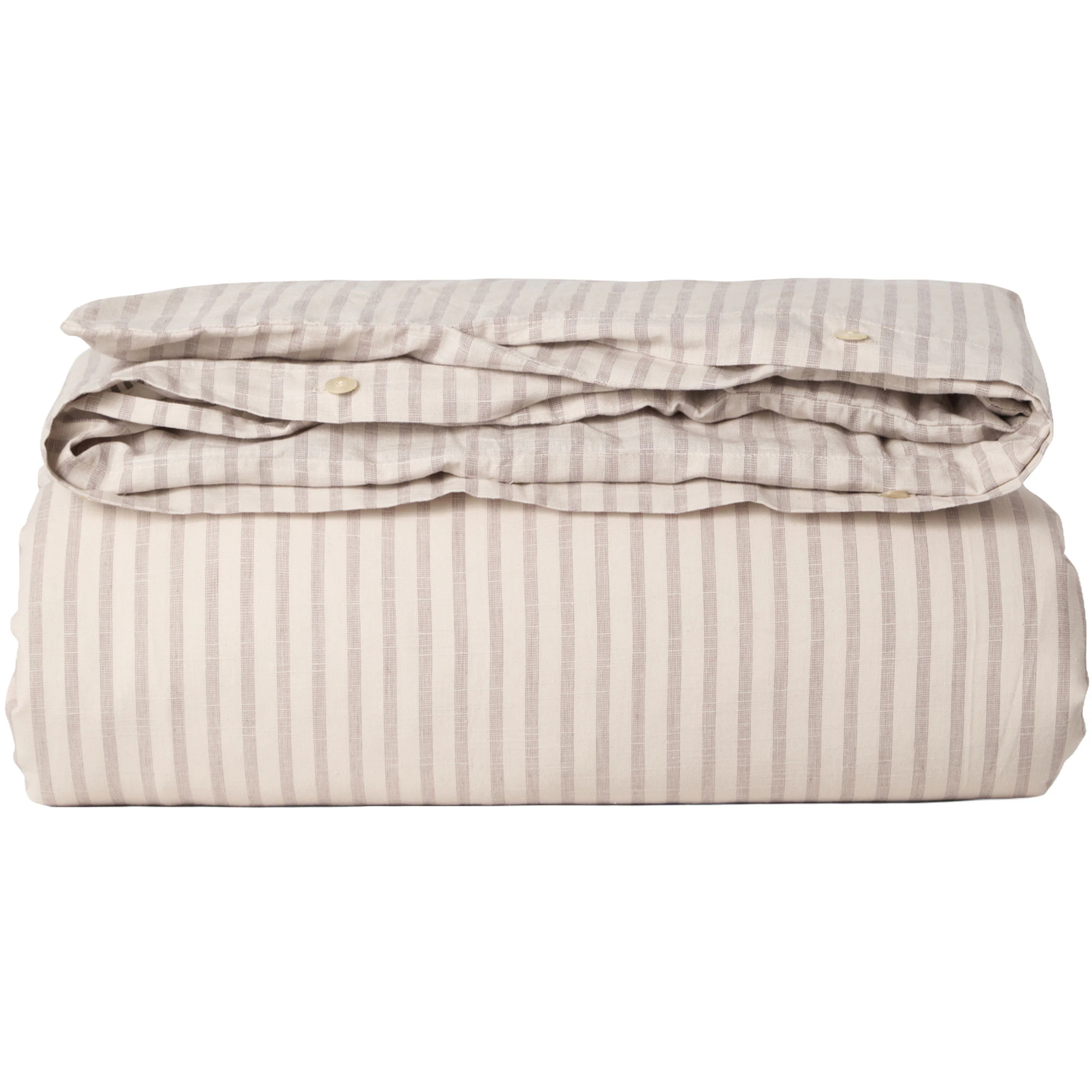 Garbo & Friends Stripe Mauve Påslakan 210x150 Cm - Påslakan Ekologisk Bomull Beige