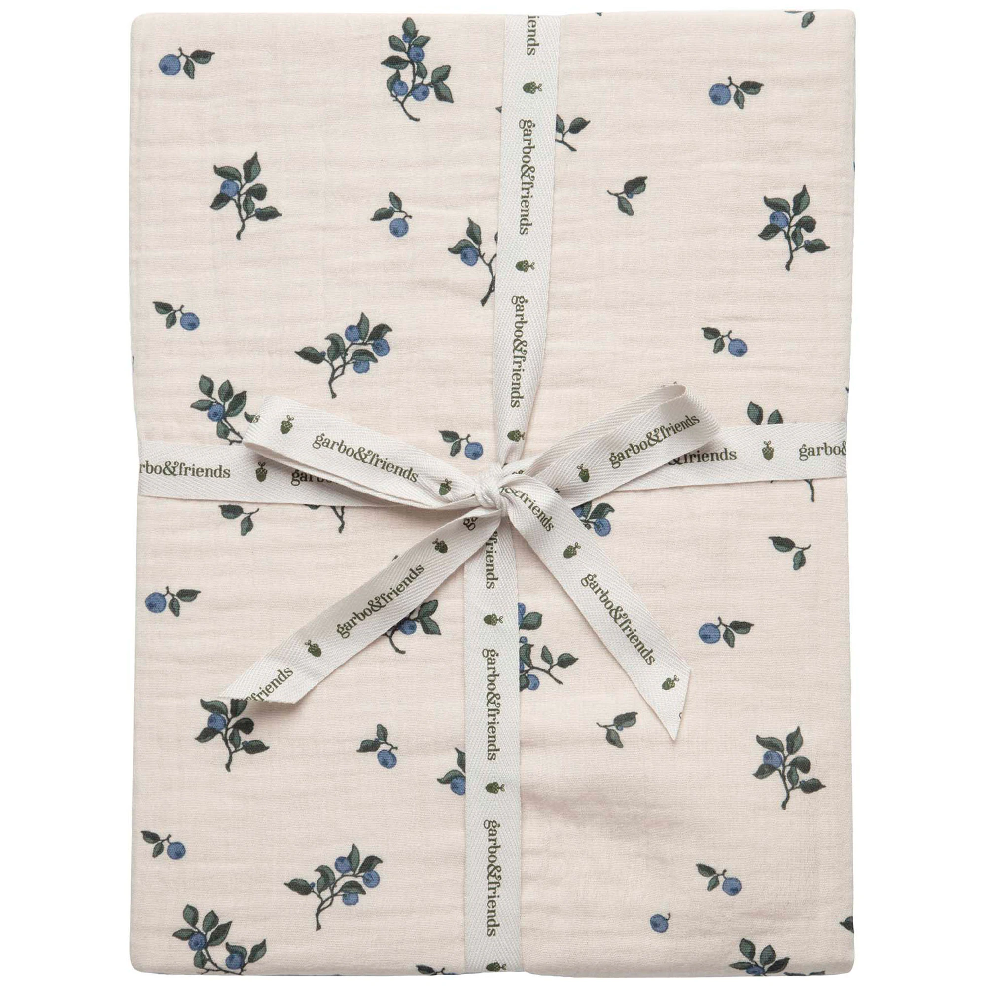 Garbo & Friends Blueberry Muslin Dra-på-lakan 180x200 Cm - Underlakan Bomullsmuslin Sand