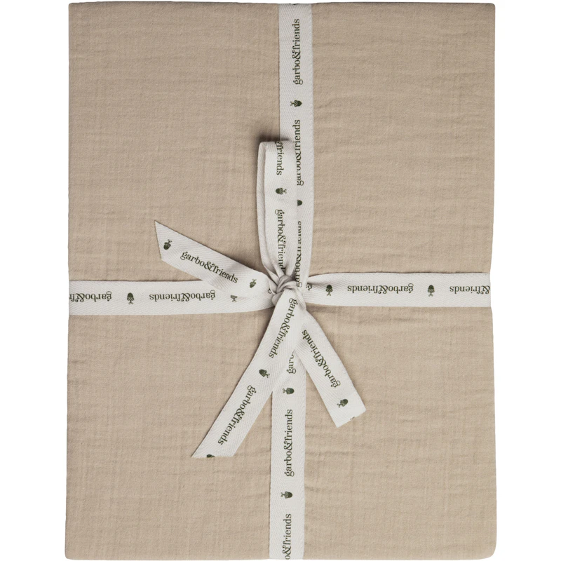 Olive Muslin Dra-På-Lakan, 140x200 cm